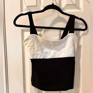 Vintage Colorblock Tank, White & Black
